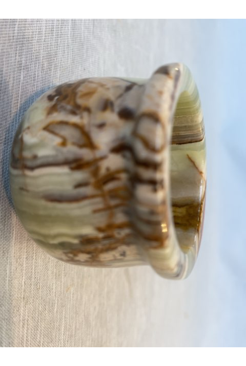 Marmor æggebæger/saltkar